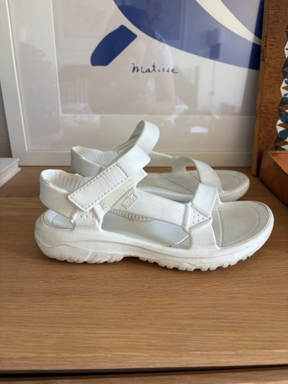 Teva Hurricane Drift Sandals, Birch White Size 8 - Picture 3 of 5